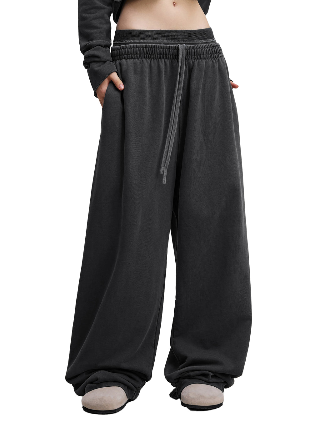 Vintage Washed Waist Pants